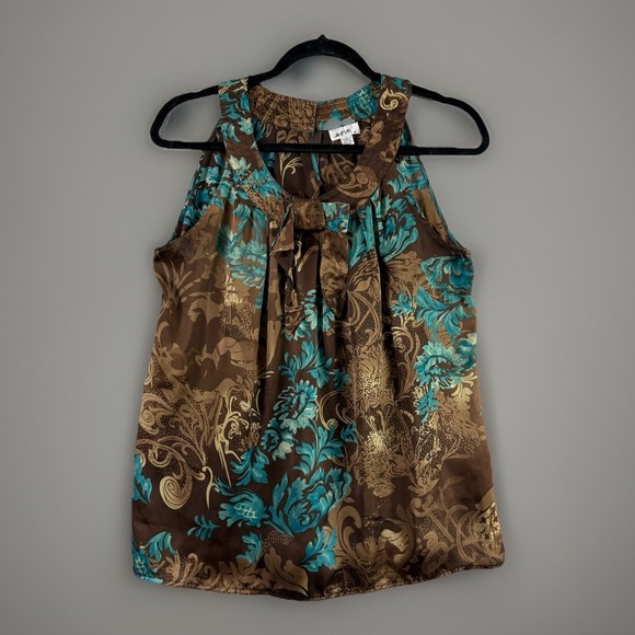 Jaipur Tops - Jaipur blouse womens medium Y2K vintage brown blue tank top